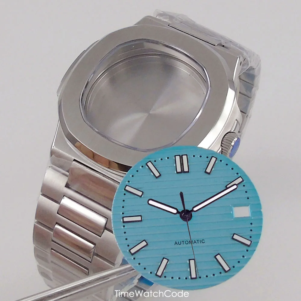 10BAR Watch Case for Nautilus Style Watches for NH34 NH35 NH36 NH38 NH70 NH71 NH72 4R35/36 Movt MOD Case Waterproof 40mm 316L