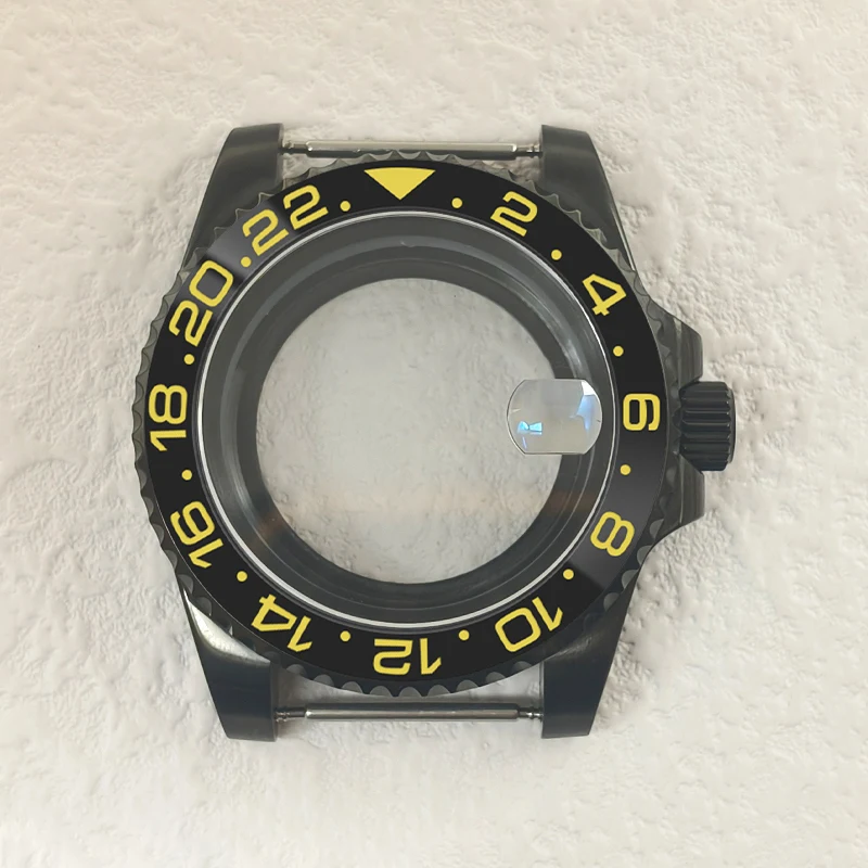 

40mm SUB Case Sapphire Glass Transparent Back Cover Fits 20mm watch strap Fits NH35 NH36 7S26 4R Movement Watches Case Parts