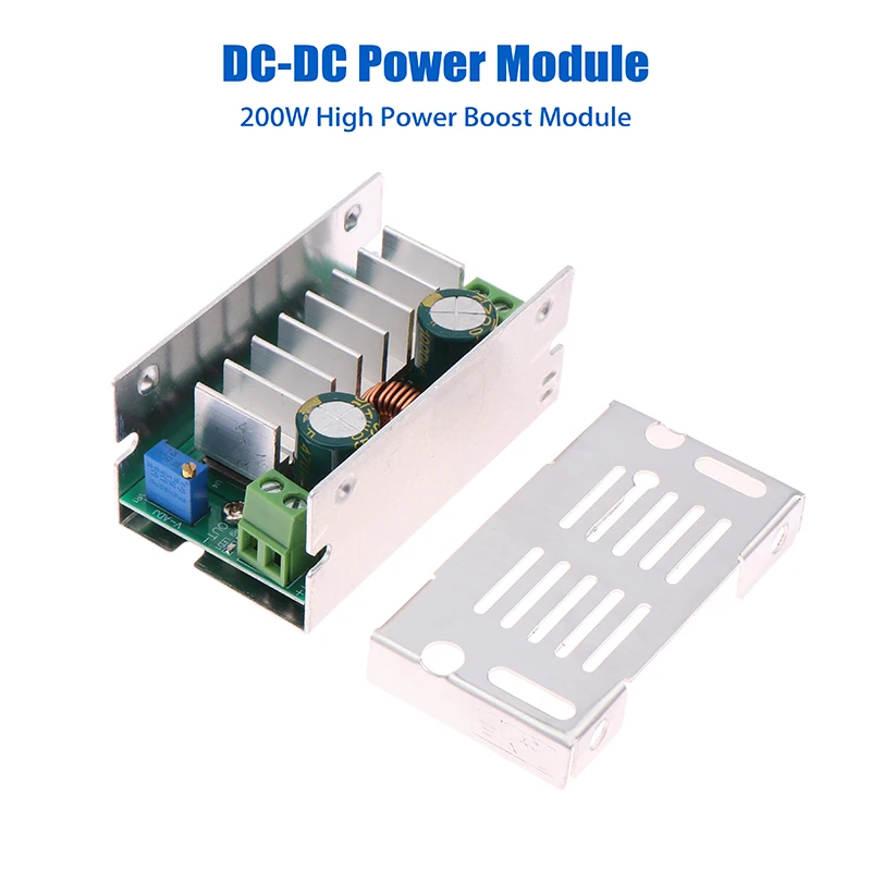 DC-DC Power Module 200W Boost Converter Power Supply Module 6~35V To 6~55V With Aluminum Shell Step Up Switch Voltage Module