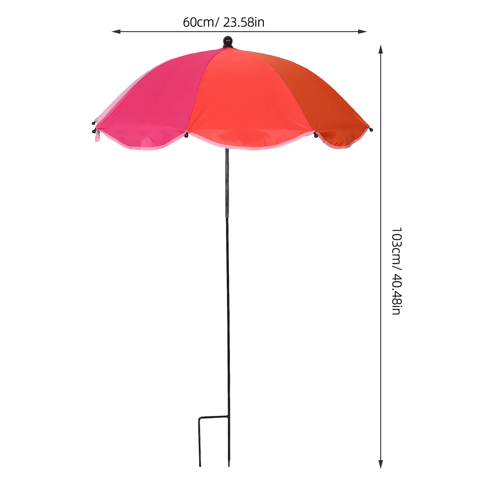 Plant Shade Umbrella Outdoor Garden Shade Cover 23.6 Diameter 40.5 Height Waterproof Uv Resistant 360 Adjustable Angle