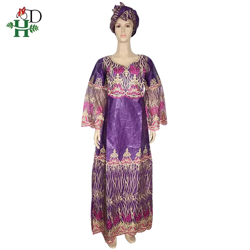 

African Clothes For Women Traditional Bazin Riche Embroidery Attire Dubai Turkey Nigerian Robe Dashiki Outfits Plus Size Dress