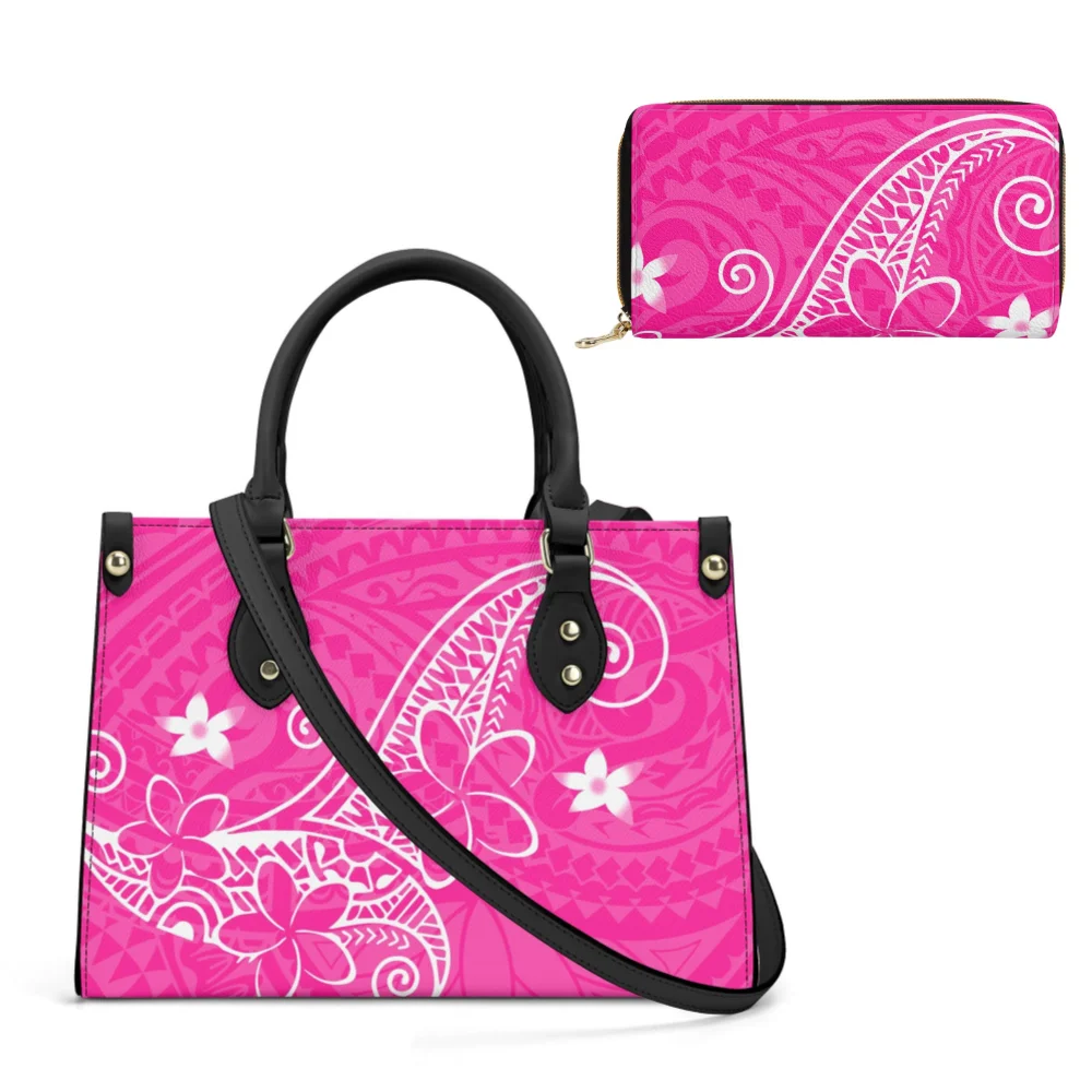 

Spring And Summer Polynesian Handbag, Fashionable Women'S Large-Capacity Women'S Bag Set, Custom-Printed Hawaiian Print Bag