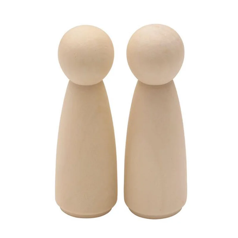 10pcs 90mm Solid Hard Wood DIY Unfinished Wooden Peg Dolls Create Your Own Characters with Unfinished Wooden Doll Bodies