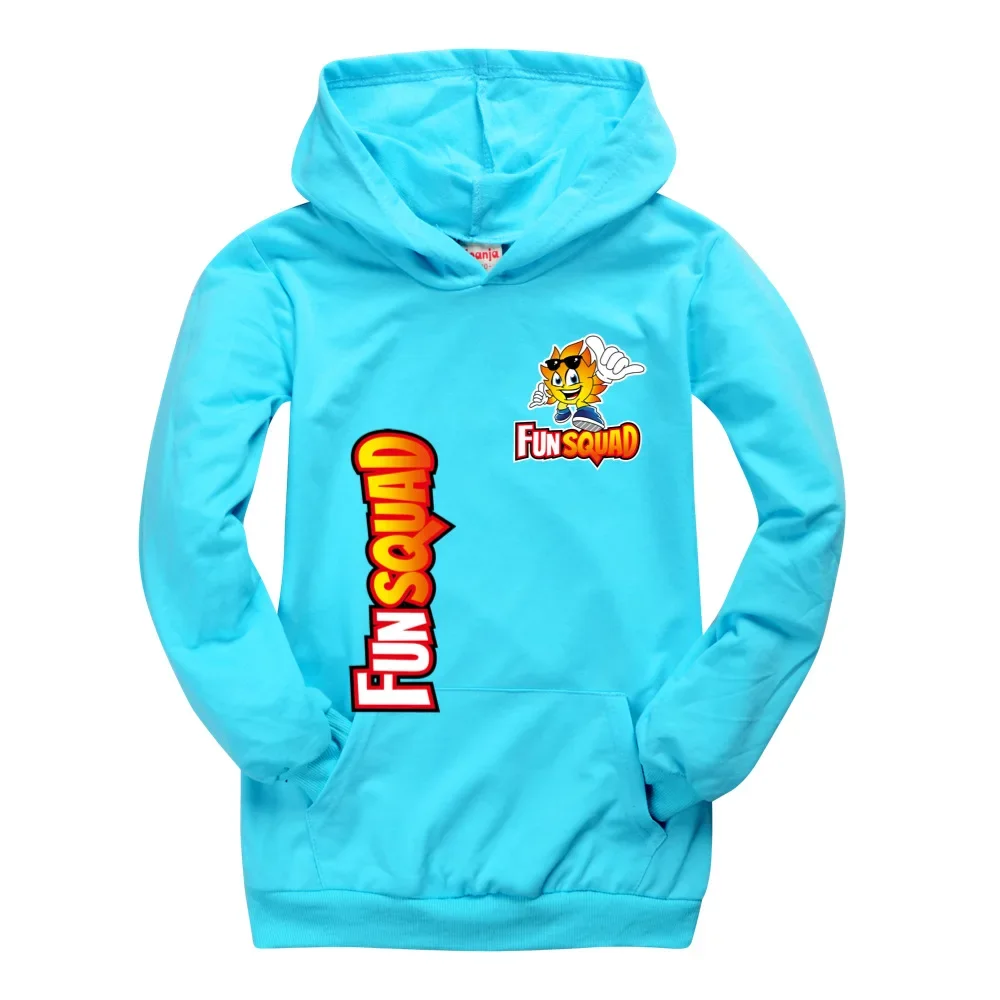 

New Spring Autumn Boys Top Long Sleeve Outerwear Children Girls Clothing Print Cartoon Fun Squad Gaming Fashion Kids Sweatshirt