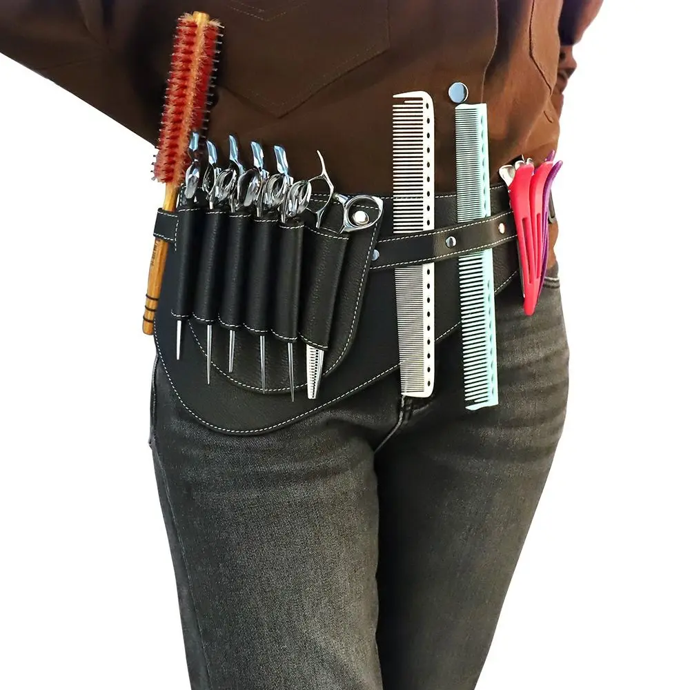 

PU Leather Hairdressing Tools Holster Shoulder Belt Adjustable Waist Barber Tools Waist Pack Durable Waist Belt Barber Tools Bag