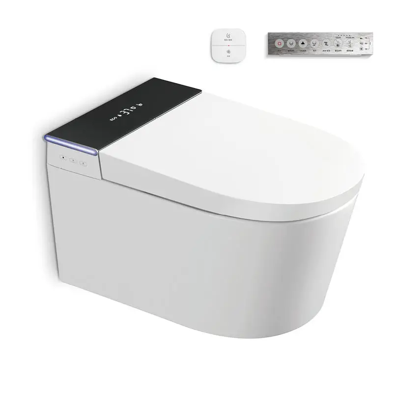 In Stock Smart Toilet Bidet Wall-Mounted Electric Toilet with Remote Control P-Trap Drainage Built-In Water Tank