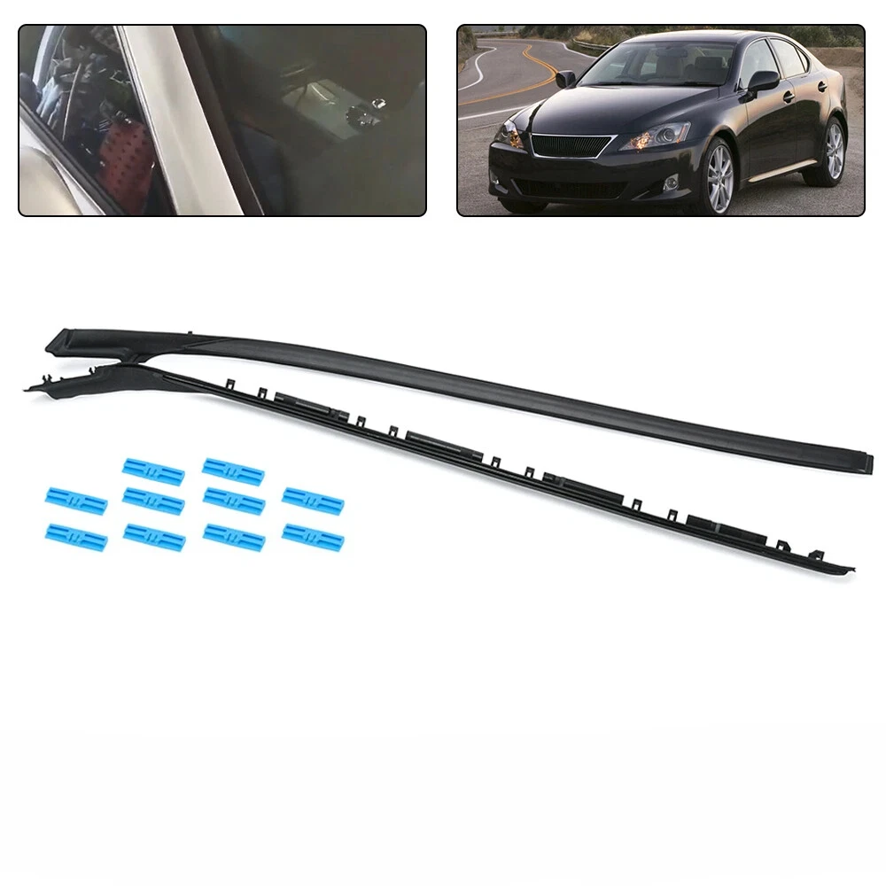 75551-53020 75552-53020 Windshield Pillar Molding Left Right W/ Clips Kit For Lexus IS250 IS350 IS F Door Moulding Rubber Strip