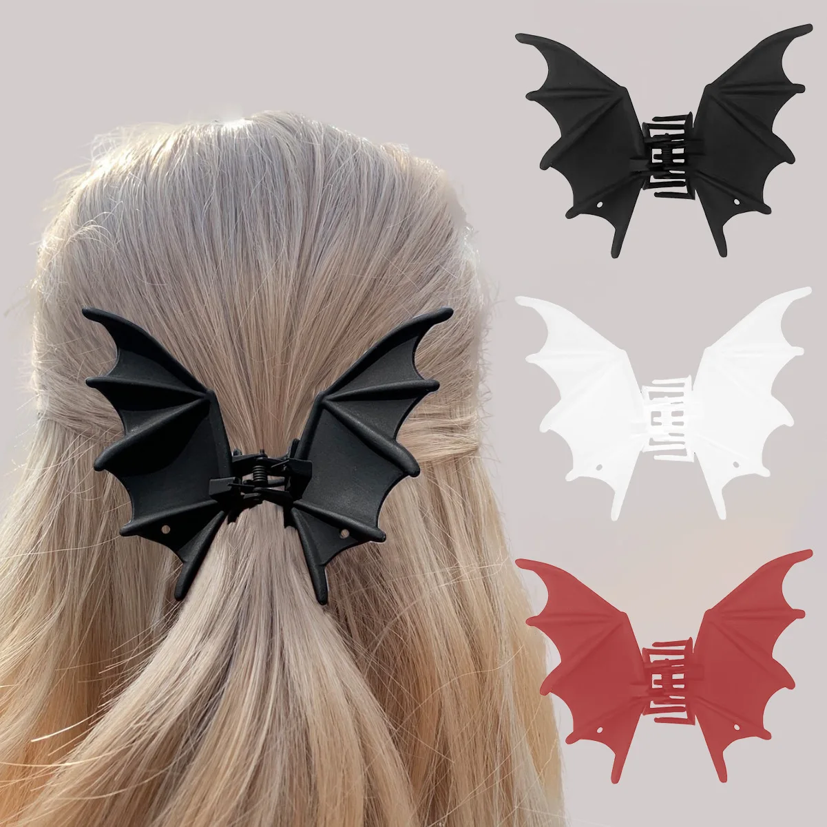 Halloween Party Cool Bat Lady Metal Hairpin Punk Style Ball Party Braiding Small Design Shark Clip Dress up Hair Accessories