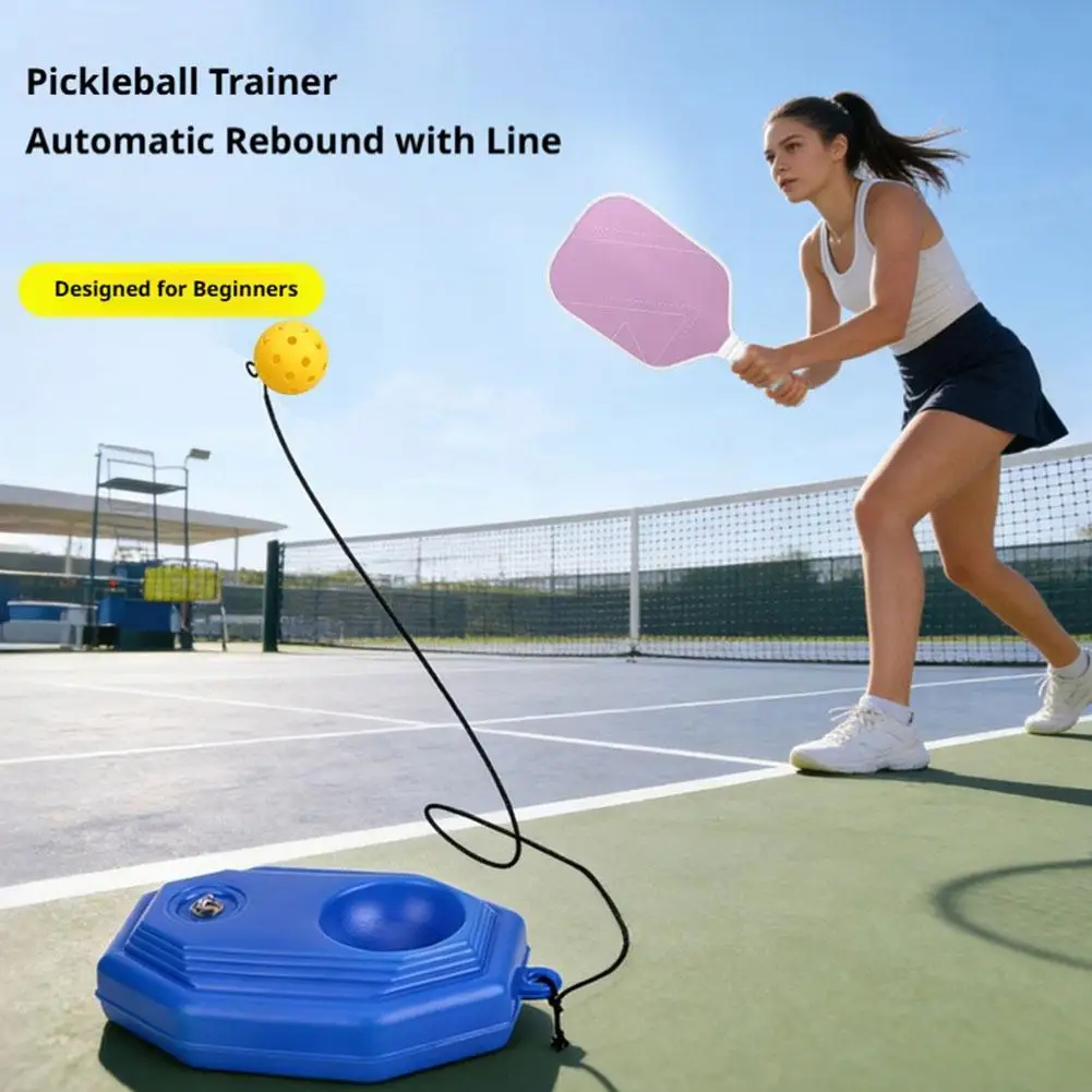 Pickleball-Solo-Trainingsgerät mit Rückprallball, elastischem Seil und stabiler Wasserbefüllbarer Basis für Anfänger zum Üben – Detail 11