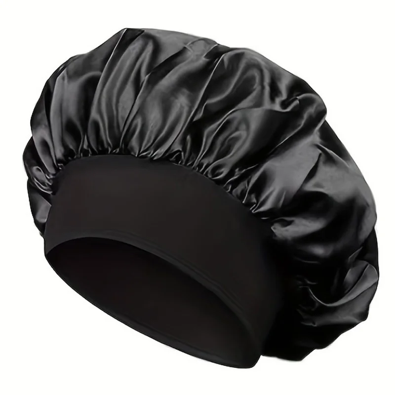 Women's Sleeping Caps - Satin Solid Color Bonnets, Stretchy Hair Caps for Daily Use and Enhancing Beauty Care