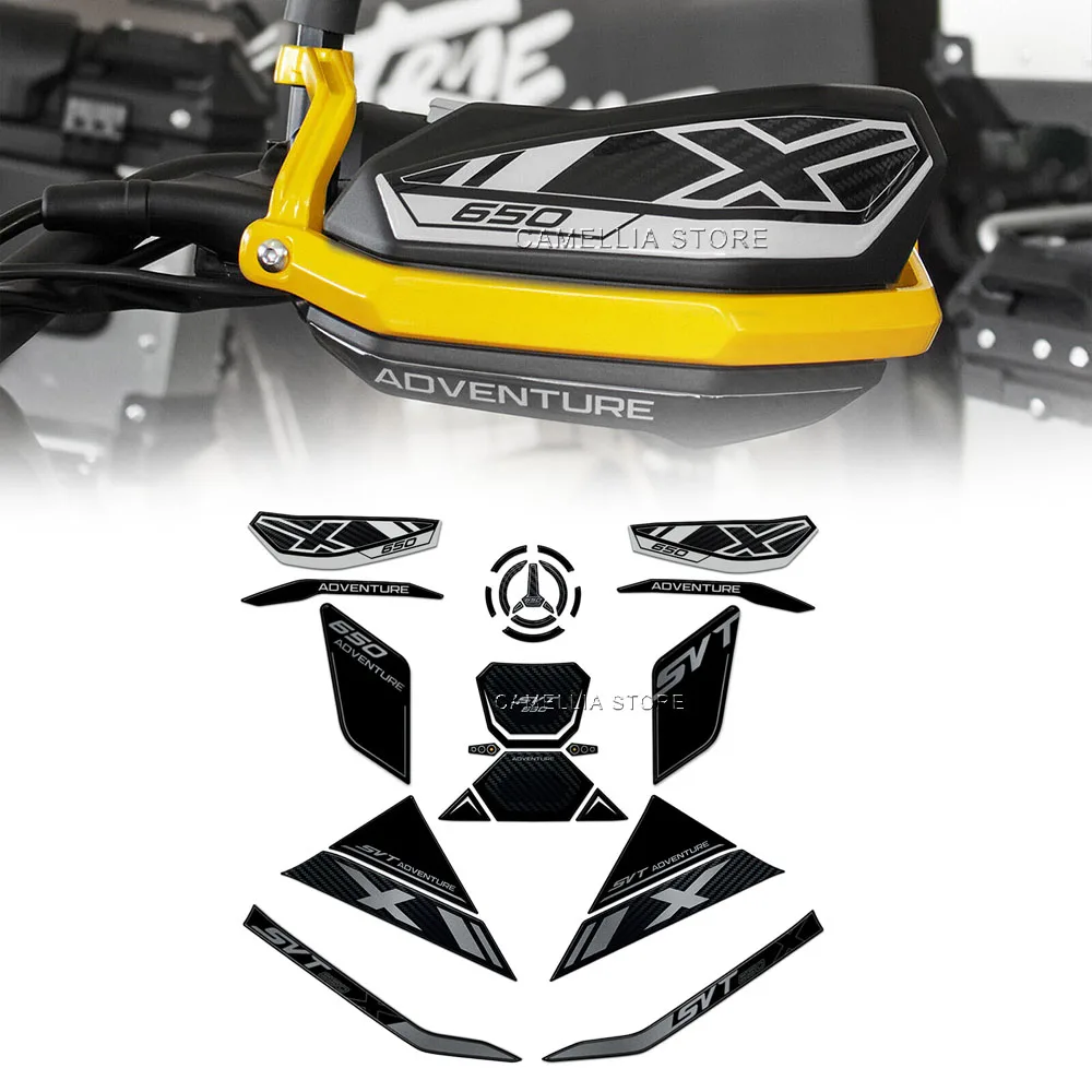 

for QJ Motor SVT 650X 2024 Motorcycle Accessories 3d Epoxy Fuel Tank Sticker Waterproof Sticker Newly Launched Sticker Set