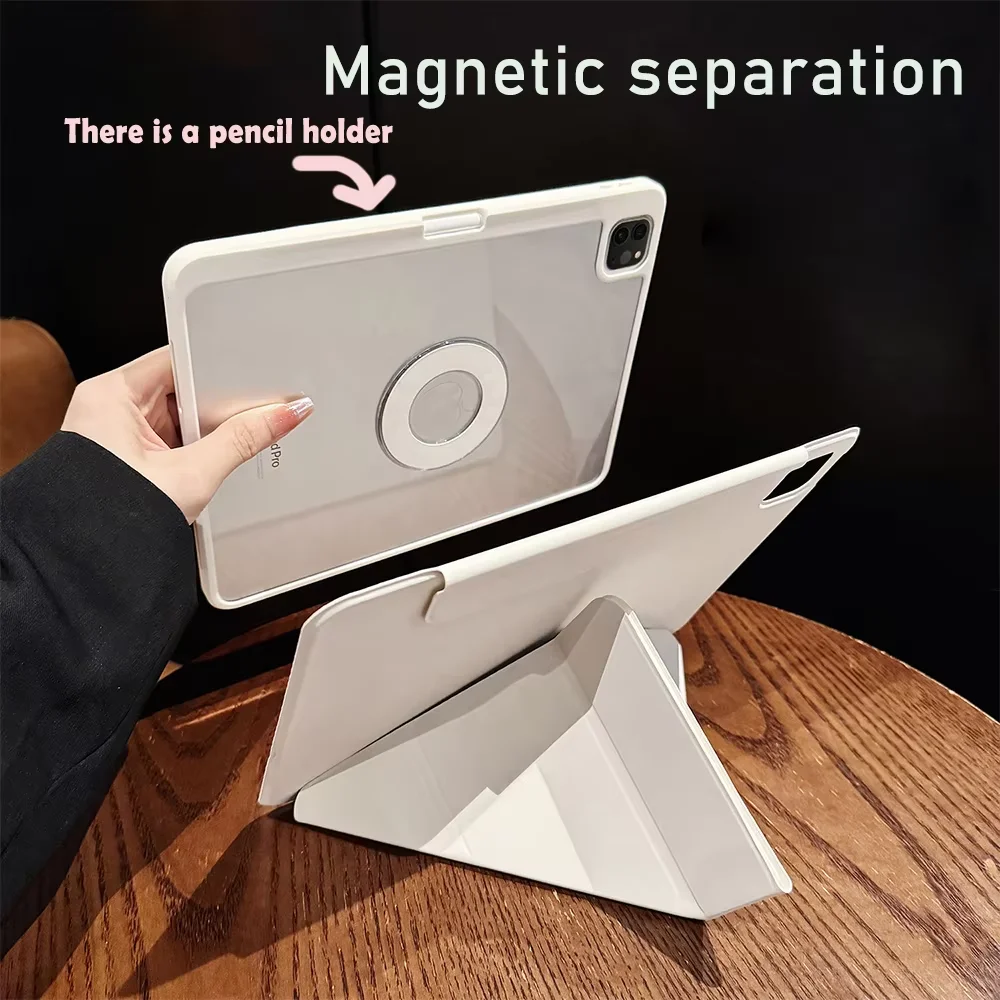 Solid Color Practical Cover For Magnetic Split iPad Pro 13 11th M5 M4 12.9 A16 10th Air7 M2 Mini Case For Redmi PAD SE Pro Funda