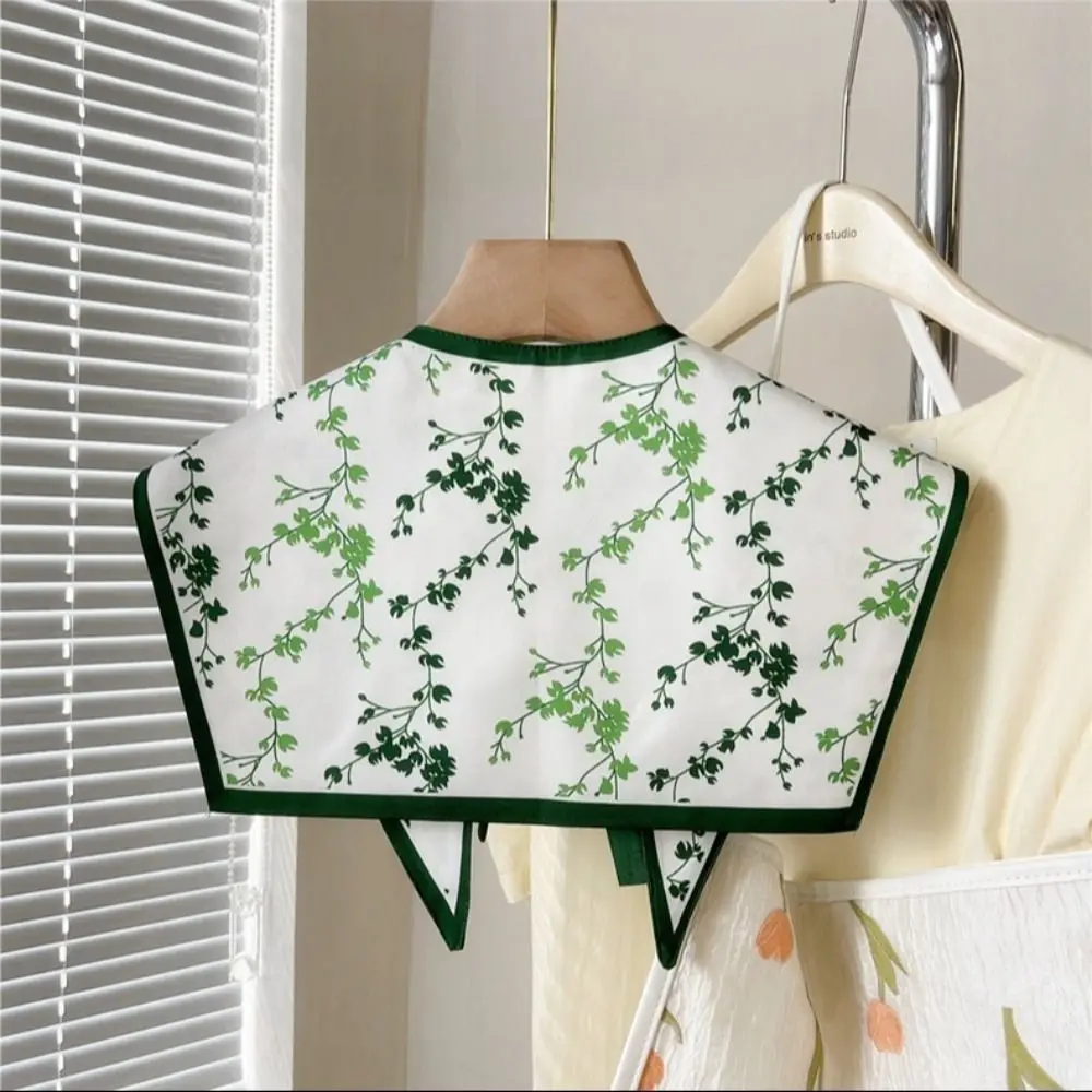 Модная съемная рубашка с искусственным воротником, винтажная полурубашка с накладным воротником и цветочным узором, рубашка с кондиционером для женщин