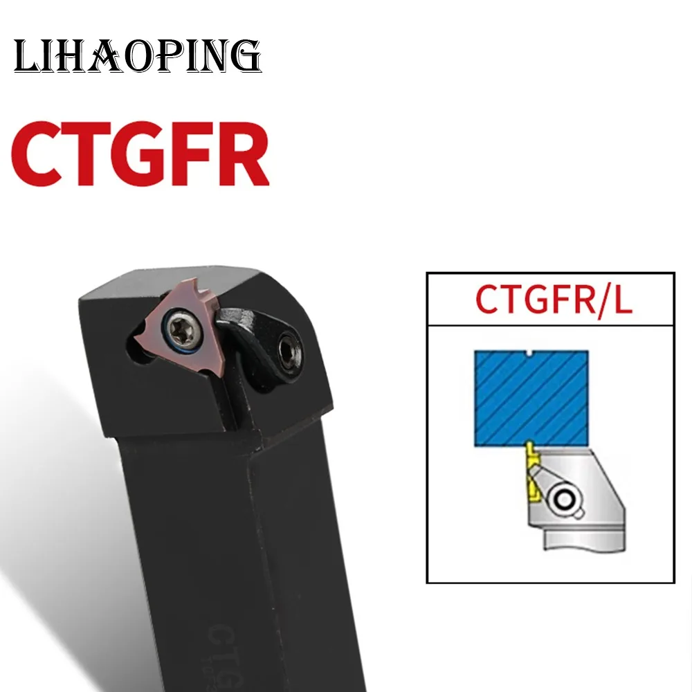

CTGFR CTGFL External Grooving Tools Holder CTGFR1212H16 CTGFR1616H16 CTGFR2020K16 CTGFR2525M16 CTGFL1616H16 CTGFL2020K16