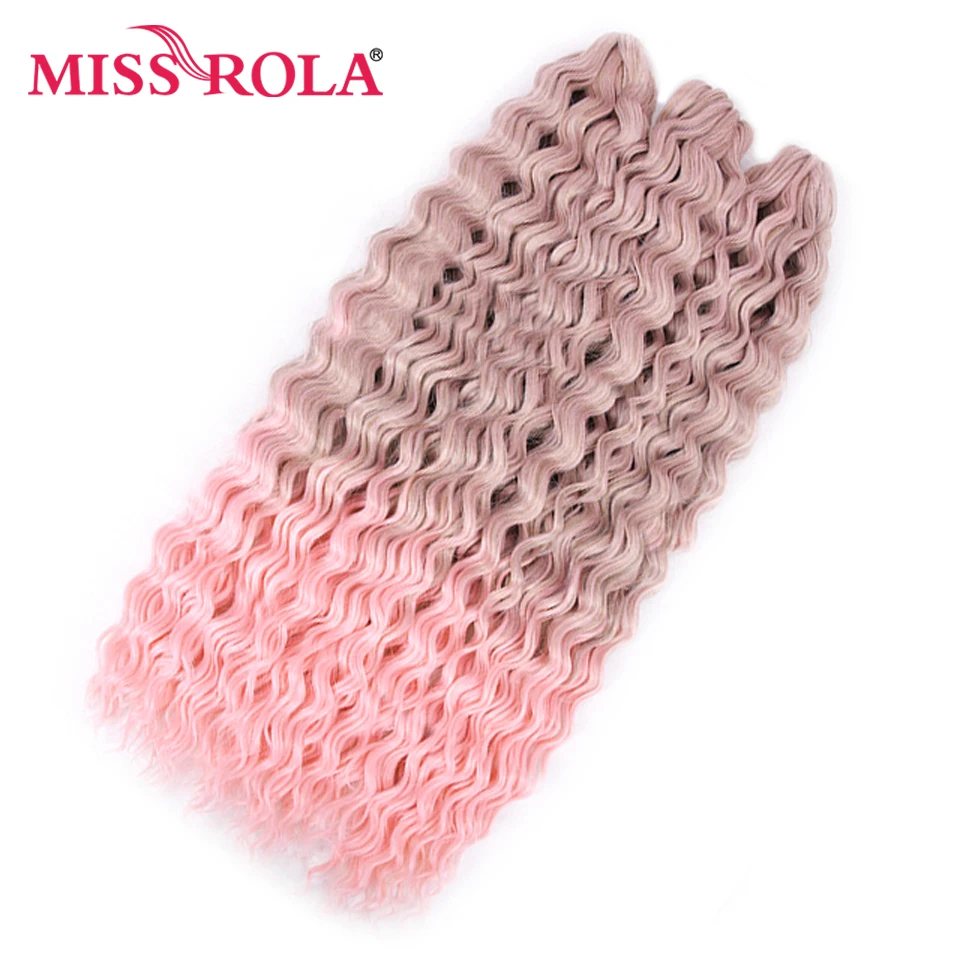 FRÄULEIN ROLA Synthetische Weiche 30 Inch Lange Wasser Welle Häkeln Haar Göttin Flechten Haar Natürliche Wellenförmige Ombre Blonde Haar Extensions – Detail 4