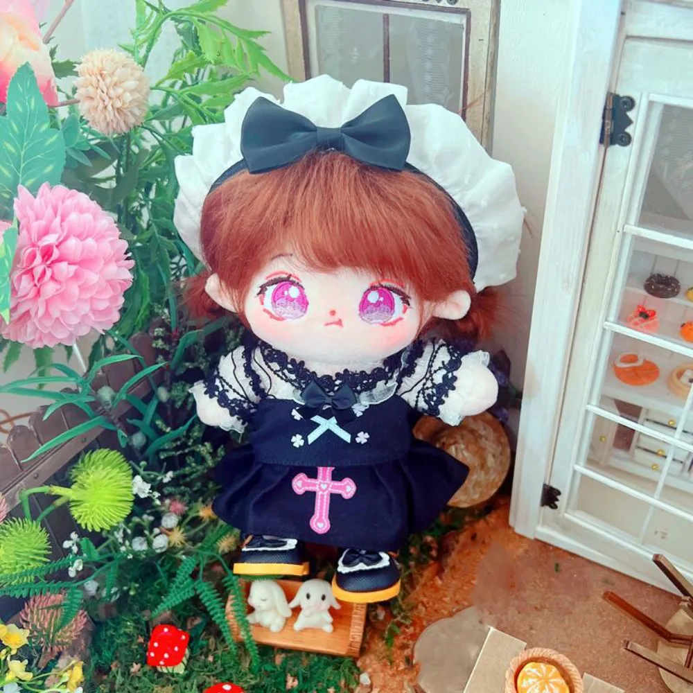 خادمة فستان 20 سنتيمتر ملابس دمى القطن الزي Kawaii القطن دمية الملابس لوليتا ملابس دمى صغيرة هدية للأطفال