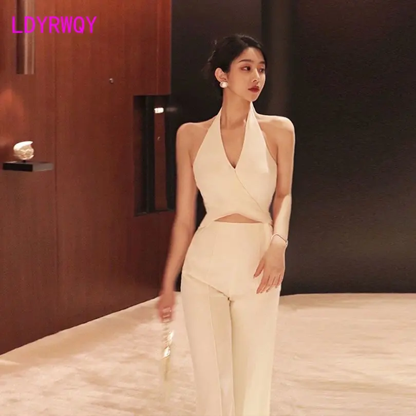 2023 Summer New Jumpsuit with High Waist Cut Out Neck