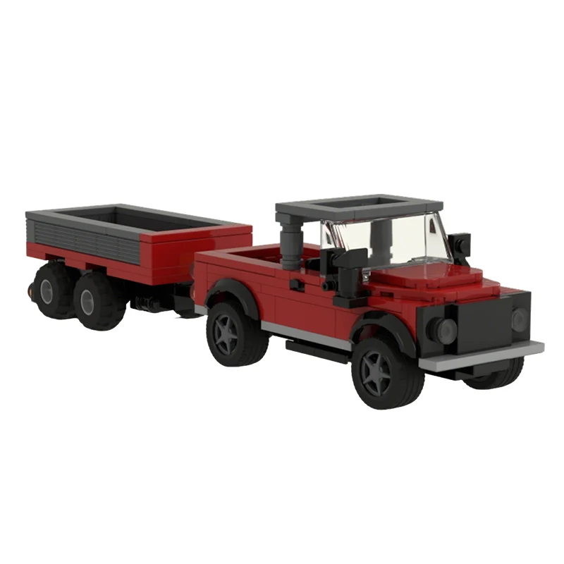 236pcs MOC City Farm Defender Trailer Model Building Blocks Christmas Gifts Toy DIY Craft Brick Idea Education Creative Assemble