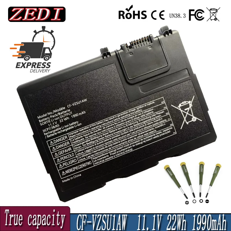 

ZEDI CF-VZSU1AW CF-VZSU1BW НОВЫЙ аккумулятор для ноутбука Panasonic ToughBook CF-33 CF33 11,1 В 22 Втч 1990 мАч