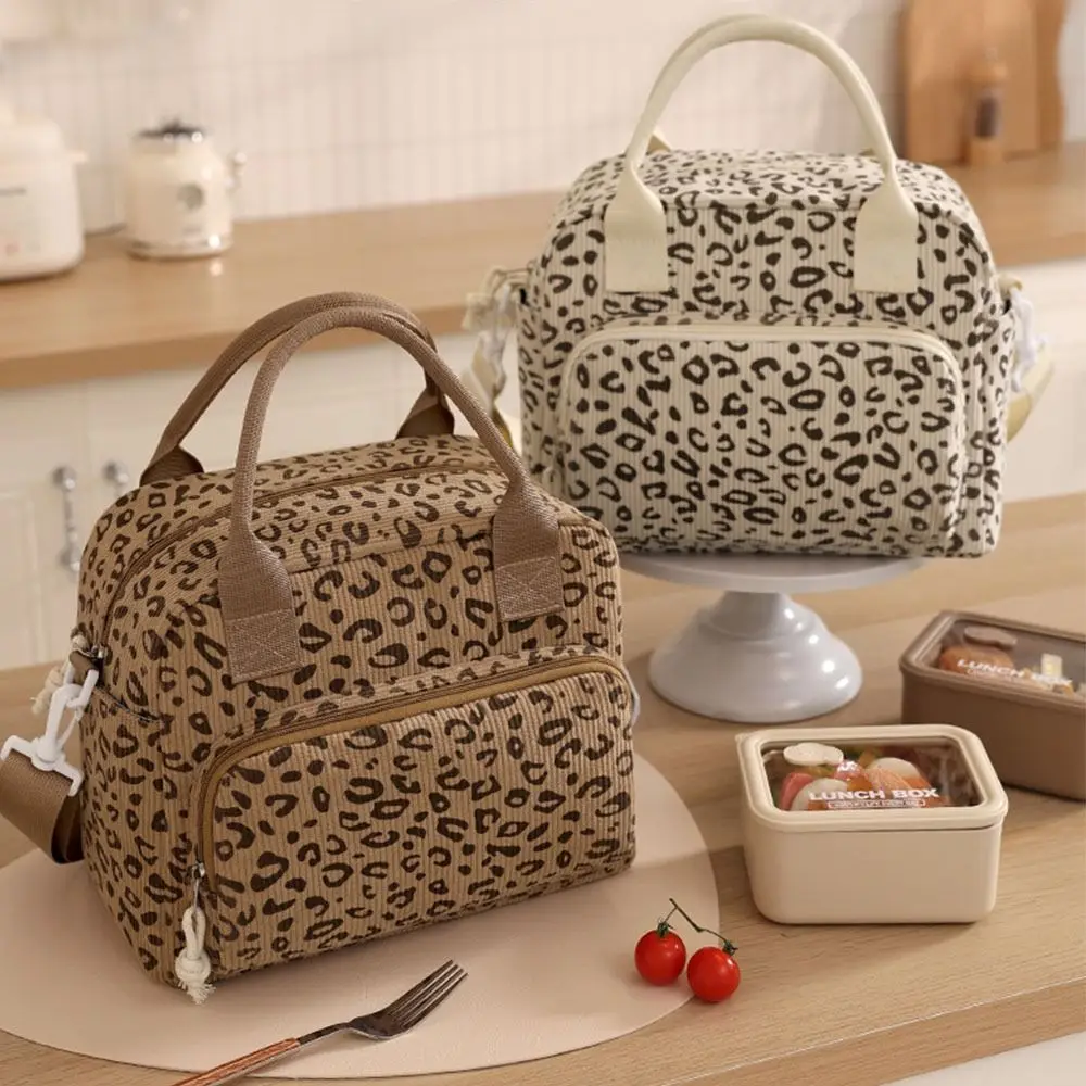 

Портативная вельветовая сумка для обеда, большая вместительная герметичная сумка для пикника, прочная термосумка с клубничным узором для еды, для активного отдыха и кемпинга