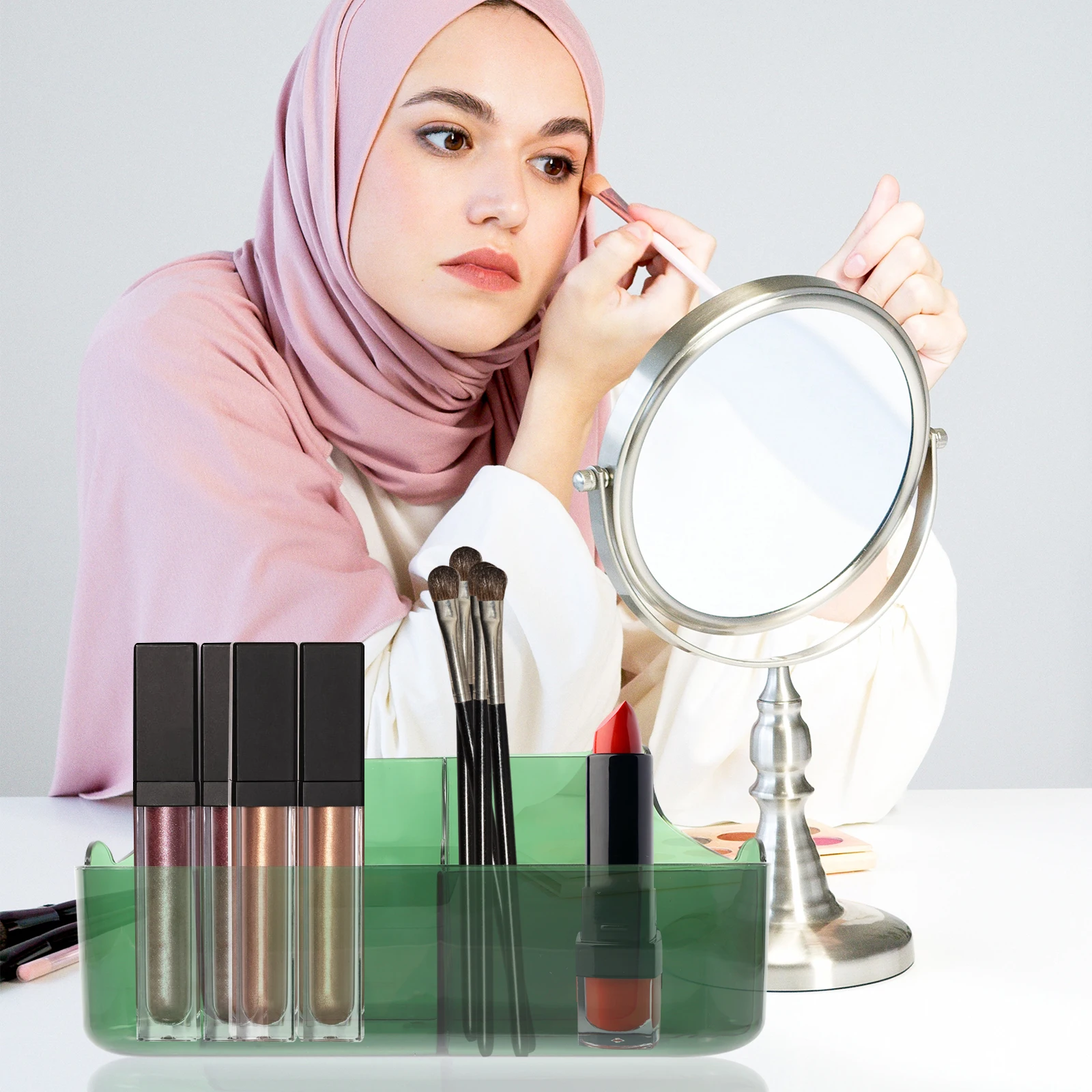 

Desktop Makeup Organizer Multifunctional Storage Box Holder for Home Office Vanity Dresser Countertop Storage Organizer