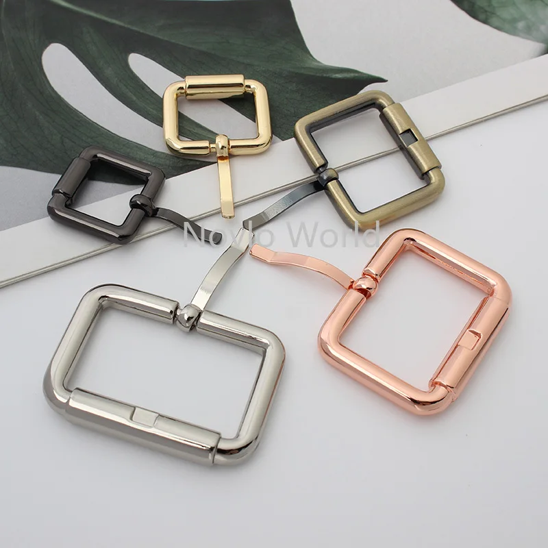 50pc16mm Metal Slides Tri-glides Wire-formed Roller Pin Buckles Strap Slider Adjuster for Bag Backpack Garment Leather Accessori