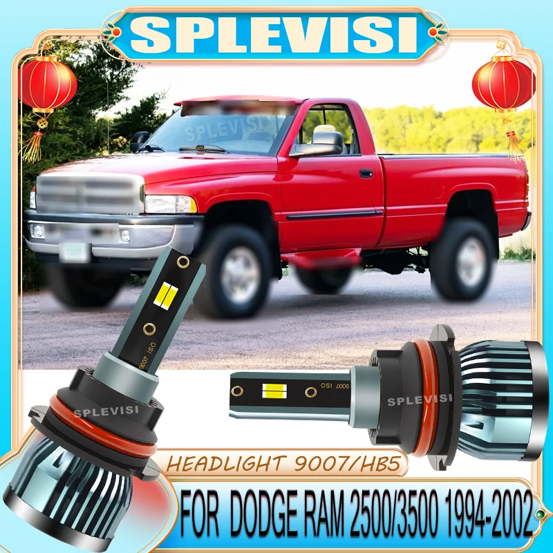 

LED Headlight Simple Setup Long-Life 60000 Hour Lifespan Plug-and-Play For Dodge Ram 2500/3500 1994 1995 1996 1997 1998-2002
