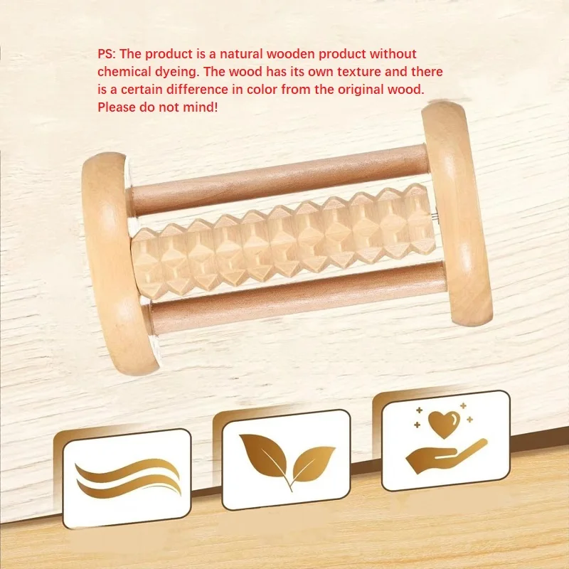 Wooden Massager Body Back Wooden Foot Roller, Foot Massager for Plantar Fasciitis, Stress Relief, Relaxation - view 6