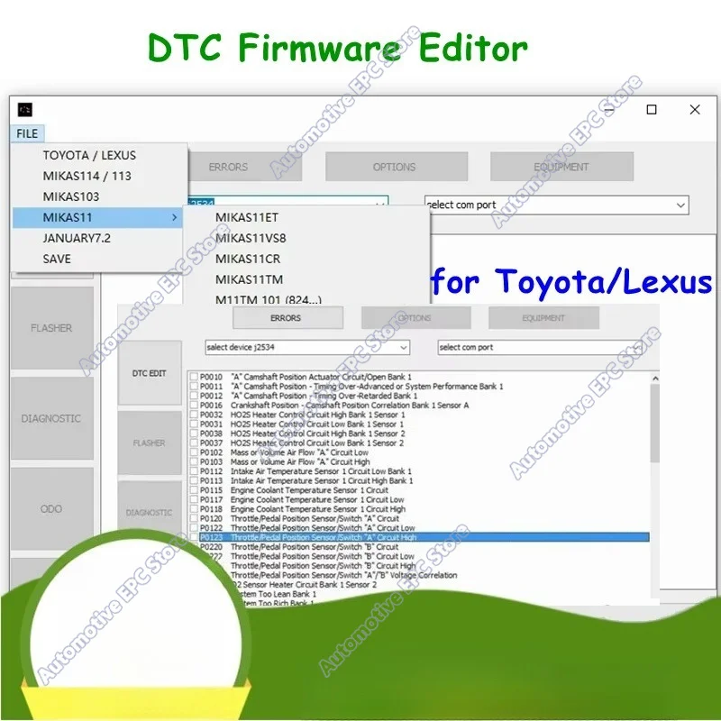 2026 Hot NEW for Toyota/Lexus DTC Firmware Editor Software Support for 76Fхх Microcontrollers English Version ECU Programming