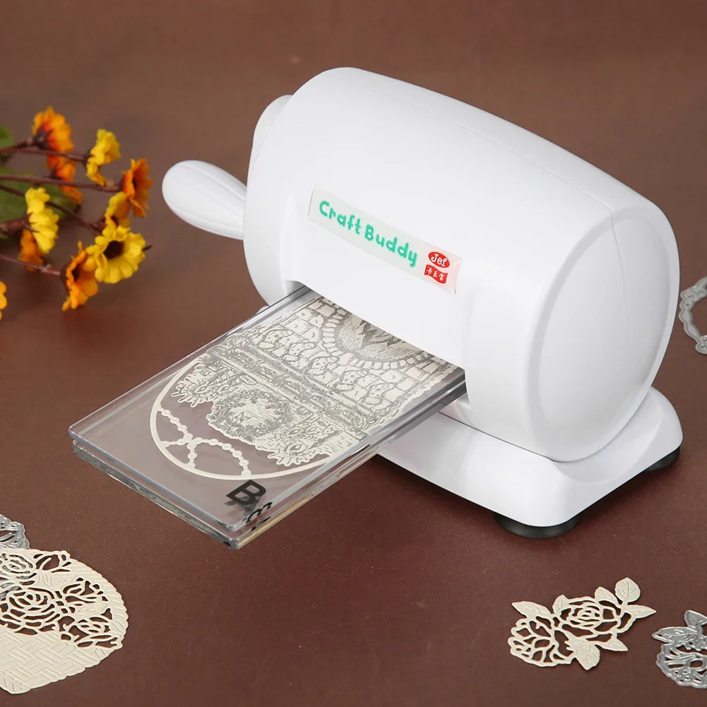 Die-Cut Machines Dies Cutting Embossing Home DIY Scrapbooking Paper Cutter Diy Knurling Machine with Plastic Backing Plate