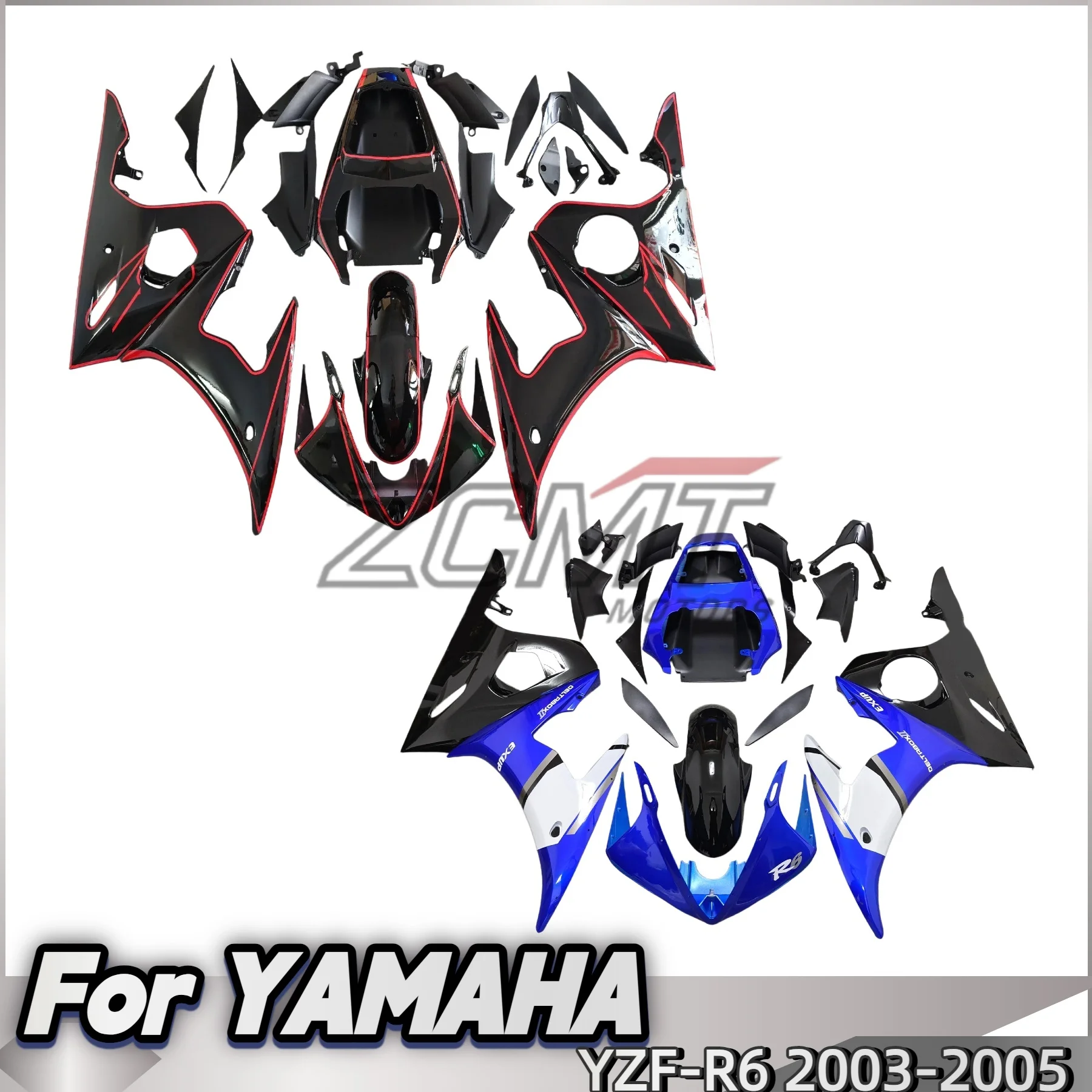 

For YAMAHA YZFR6 2003 2004 2005 Fairing Kit Fit YZF R6 Bodywork 03 04 05 High Quality ABS Plastic Accessories