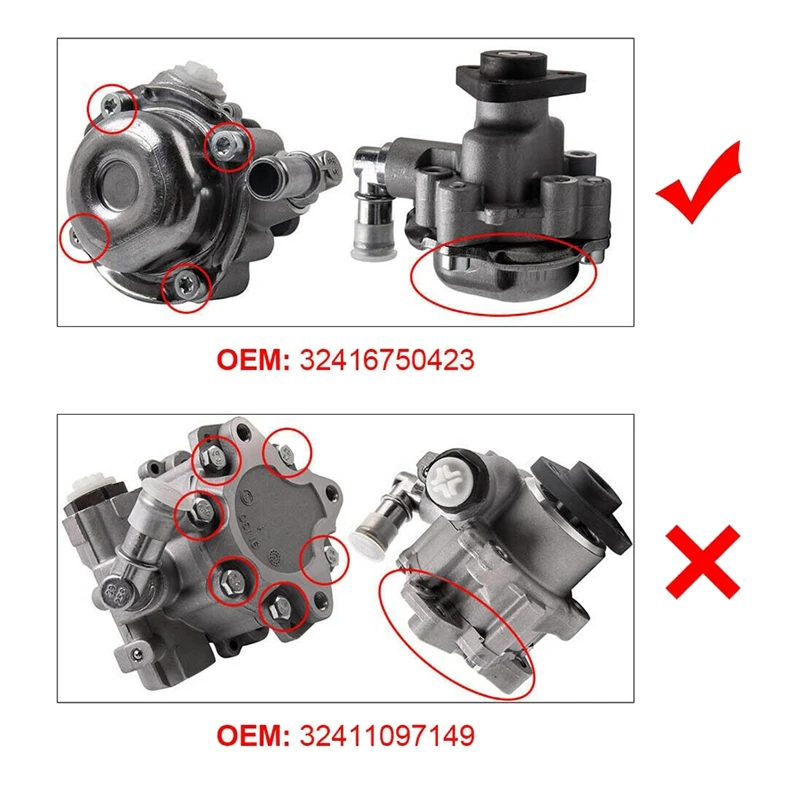 1 Piece Steering Pump Car Power Steering Pump 553-58945 For BMW E46 320I 323I 325I 328Ci 328I 330I With ID LF-20 32416760034