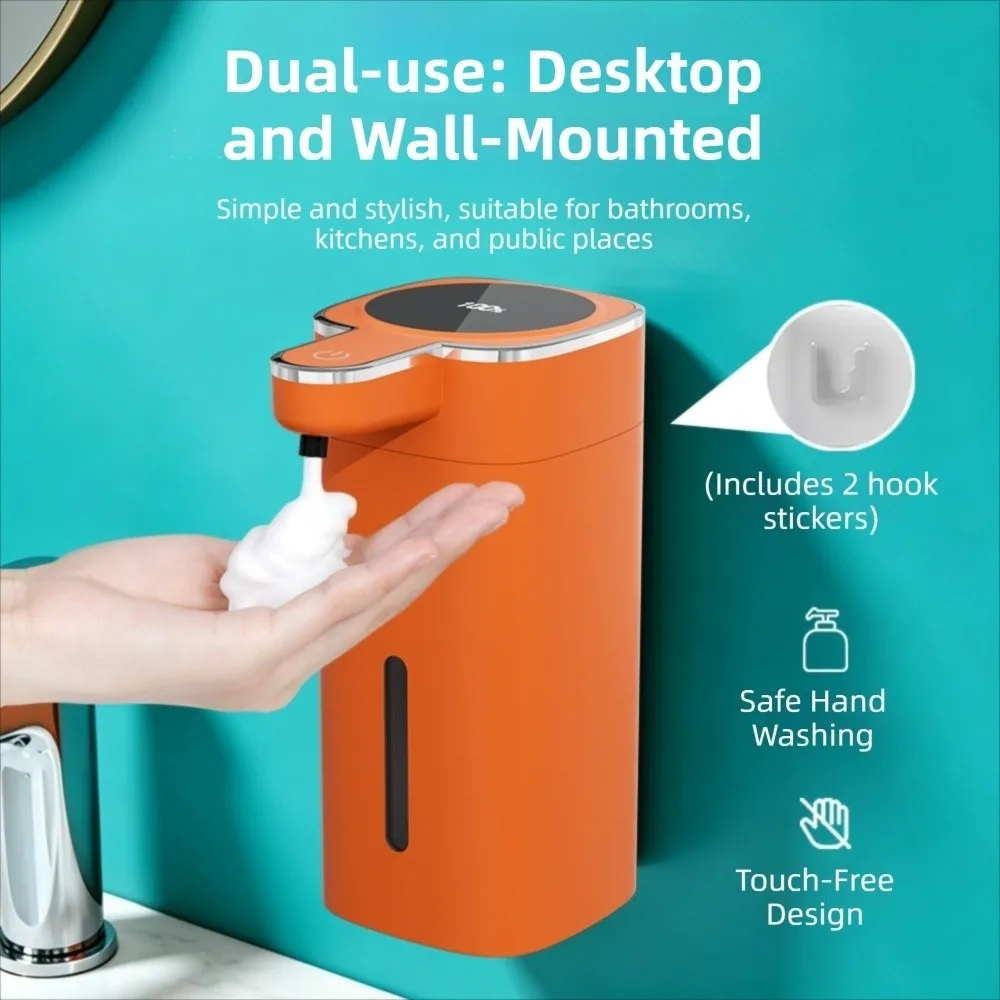 420ml Capacity Automatic Sensor Soap Dispenser USB Rechargeable Liquid/Foam Hand Sanitizer Dispenser Contactless Operation