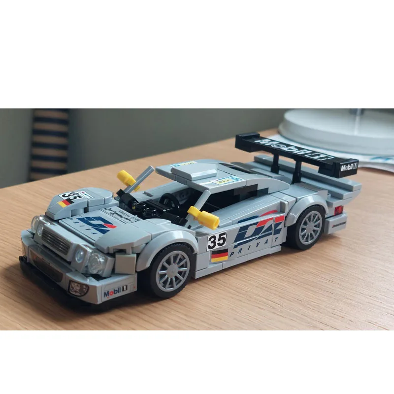 MOC-82731 Neuer klassischer CLK LM 1998 Rennwagen-Baustein, Modell 271 Stück, Baustein-Spielzeug zum Geburtstag von Jungen und Kindern, Geschenk