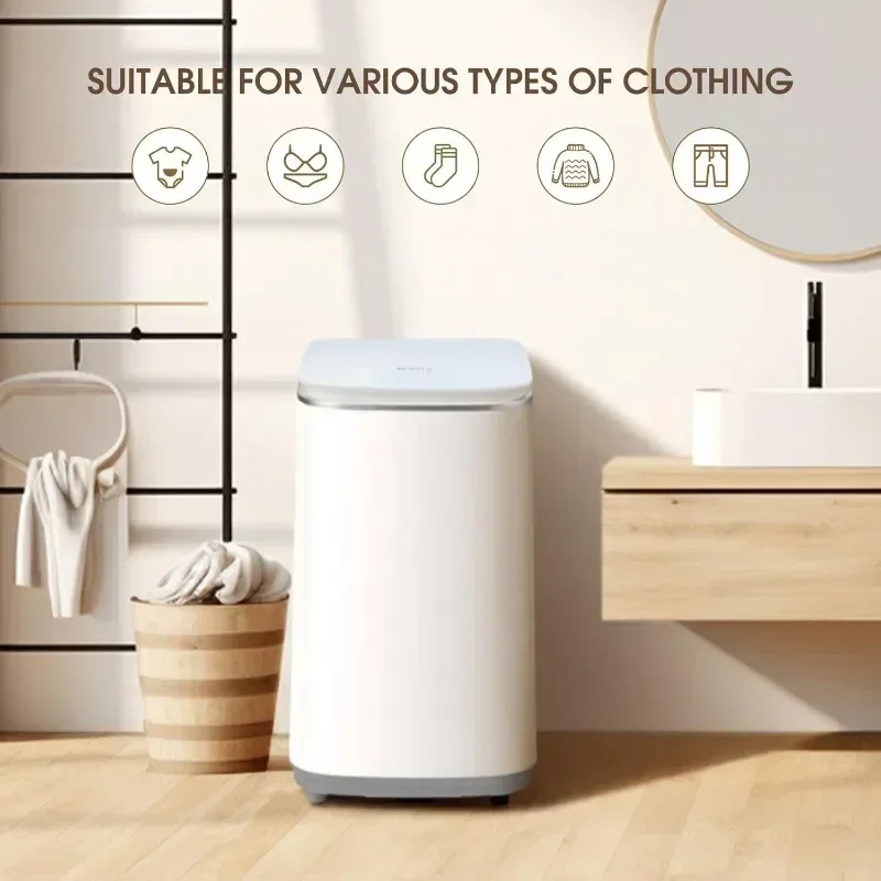 HAVA-Machine à laver portable, petit lave-linge 0.8 Cu Fédération. Bouton tactile entièrement automatique avec écran LED, capacité de 8 cycles de lavage