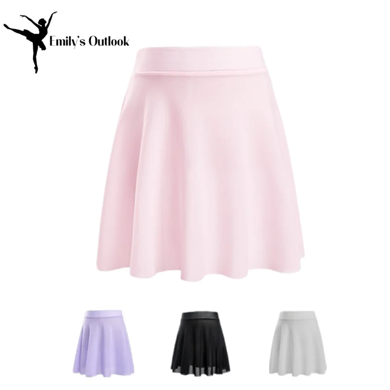 Gonne di balletto Pull on Semi Sheer Soft Mesh elastico in vita Dancewear ginnastica ritmica costumi da principessa per bambini/bambini/donne