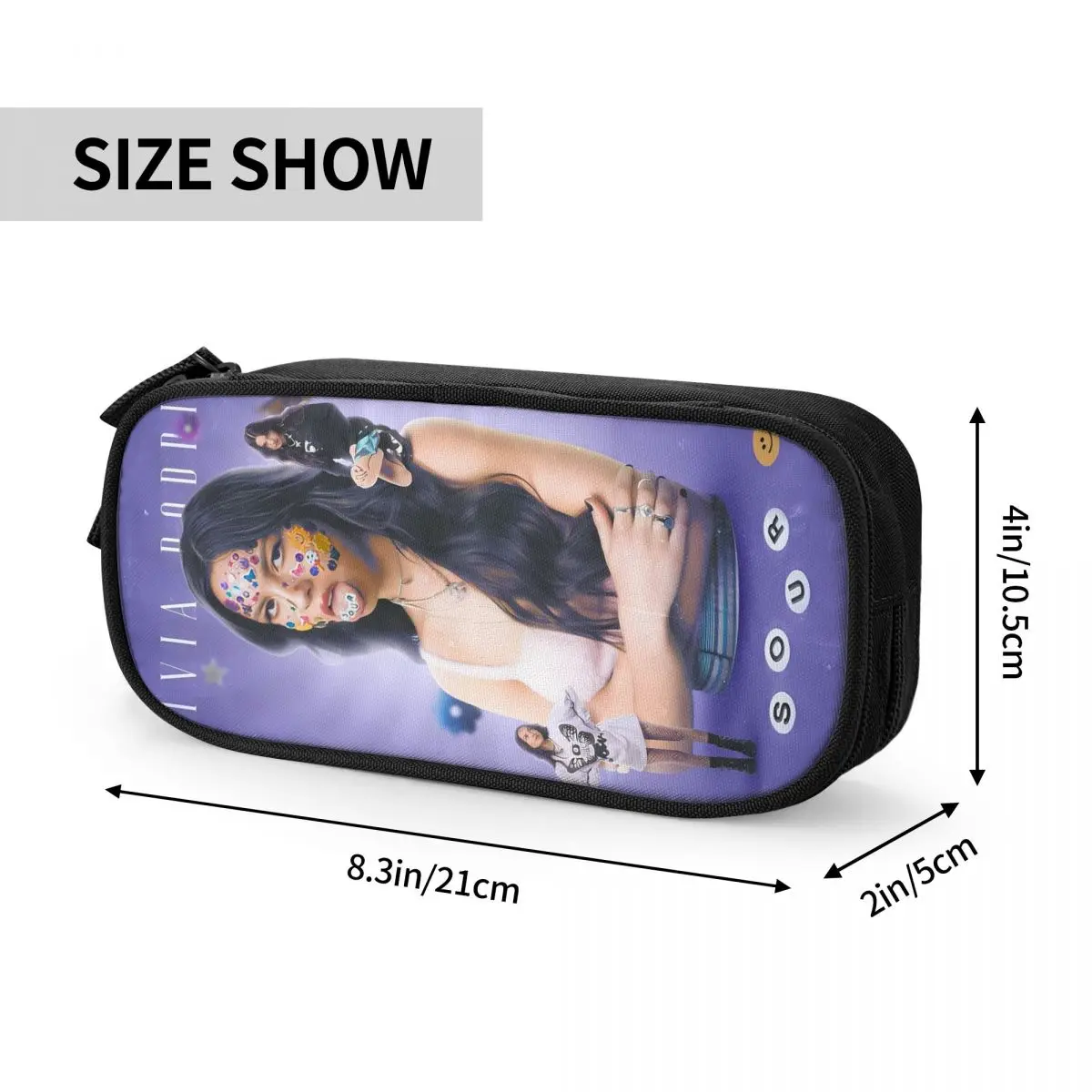 مخصص الكورية O-Olivias مقلمة للفتيات الفتيان الحامض نمط الحفل Y2k خمر تخزين كبير القلم حقيبة صندوق القرطاسية #4