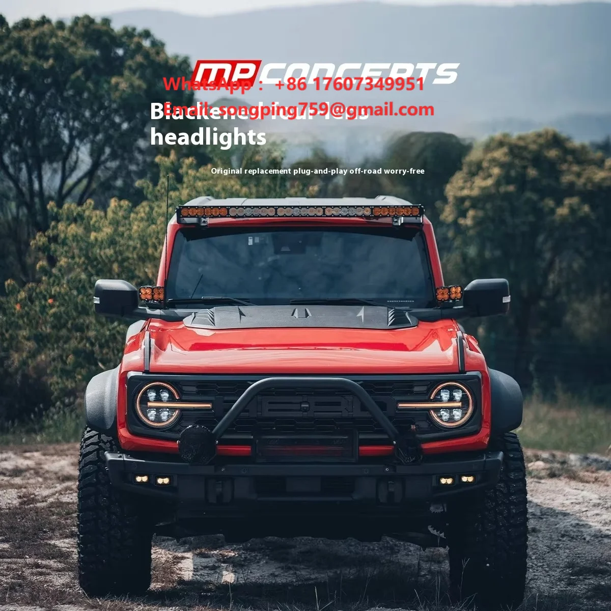 For ford Bronco Liema MP Four-Eye LED Integrated Headlights Low High Configuration First Batch Robot Assembly Four-Lens Design
