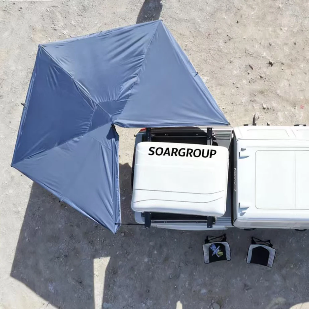 Fly Wing Foxwing Four-Season Waterproof Double-Layer Nylon Shelters Camping Car Roof Side Awning Retractable With Mesh