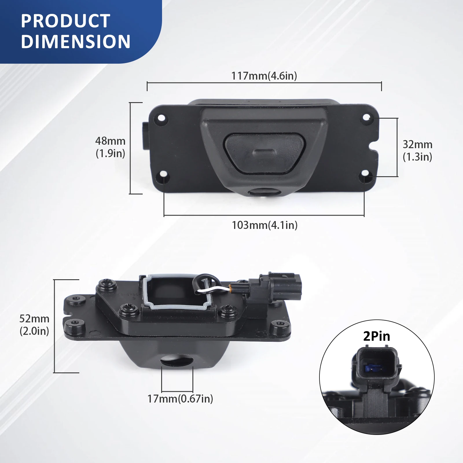 Tailgate Switch For Kia K3 Cerato Forte 2018 - 2023 81260M6010 Rear Trunk Handle Release Button Replacement Kit 1PC 81260-M6010 2