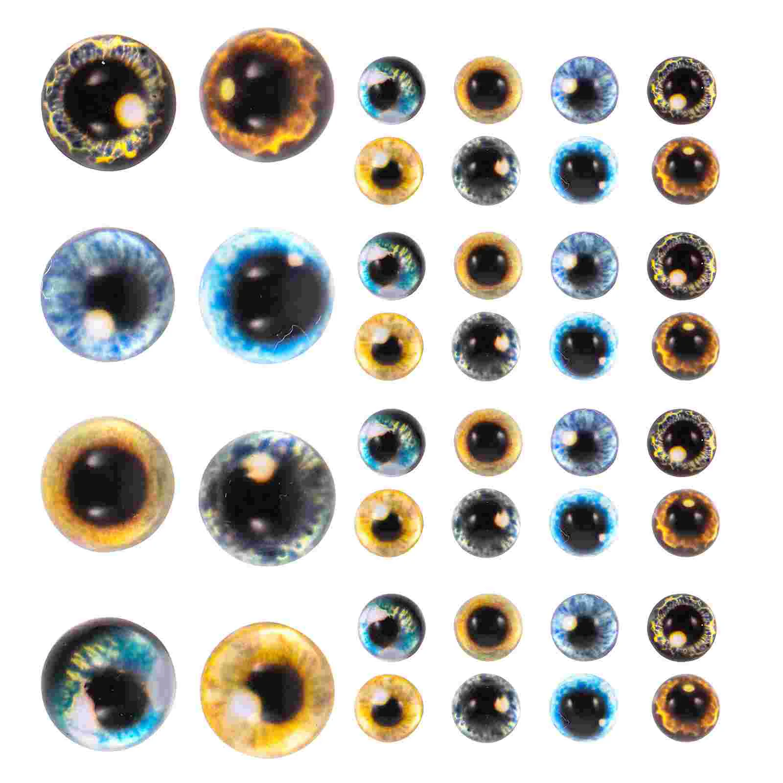 

40 Pcs Eyeballs Halloween Decor Gem Patch Toys DIY Eyes Accessories Pendant Glass Puppet