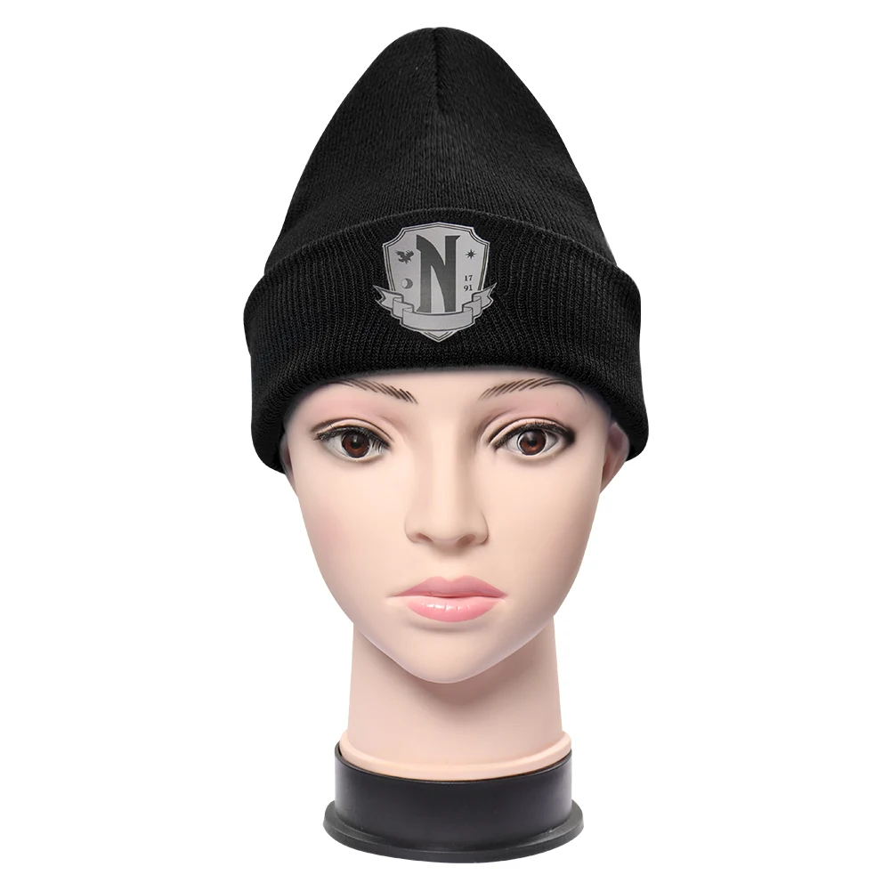 Woensdag Addams Cosplay Blauw Hat Cap Kostuum Accessoires Prop Geschenken Voor Vrouwen Mannen Jongen Meisjes