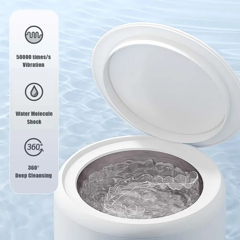 ミニ義歯クリーナー電気高周波充電式口腔器具食品グレードの安全洗浄機ポータブルフロス