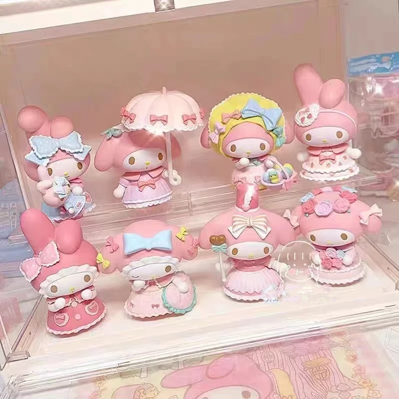 

Sanrio family Melody tea party trendy play blind box doll peripheral table ornaments cute high-value gifts