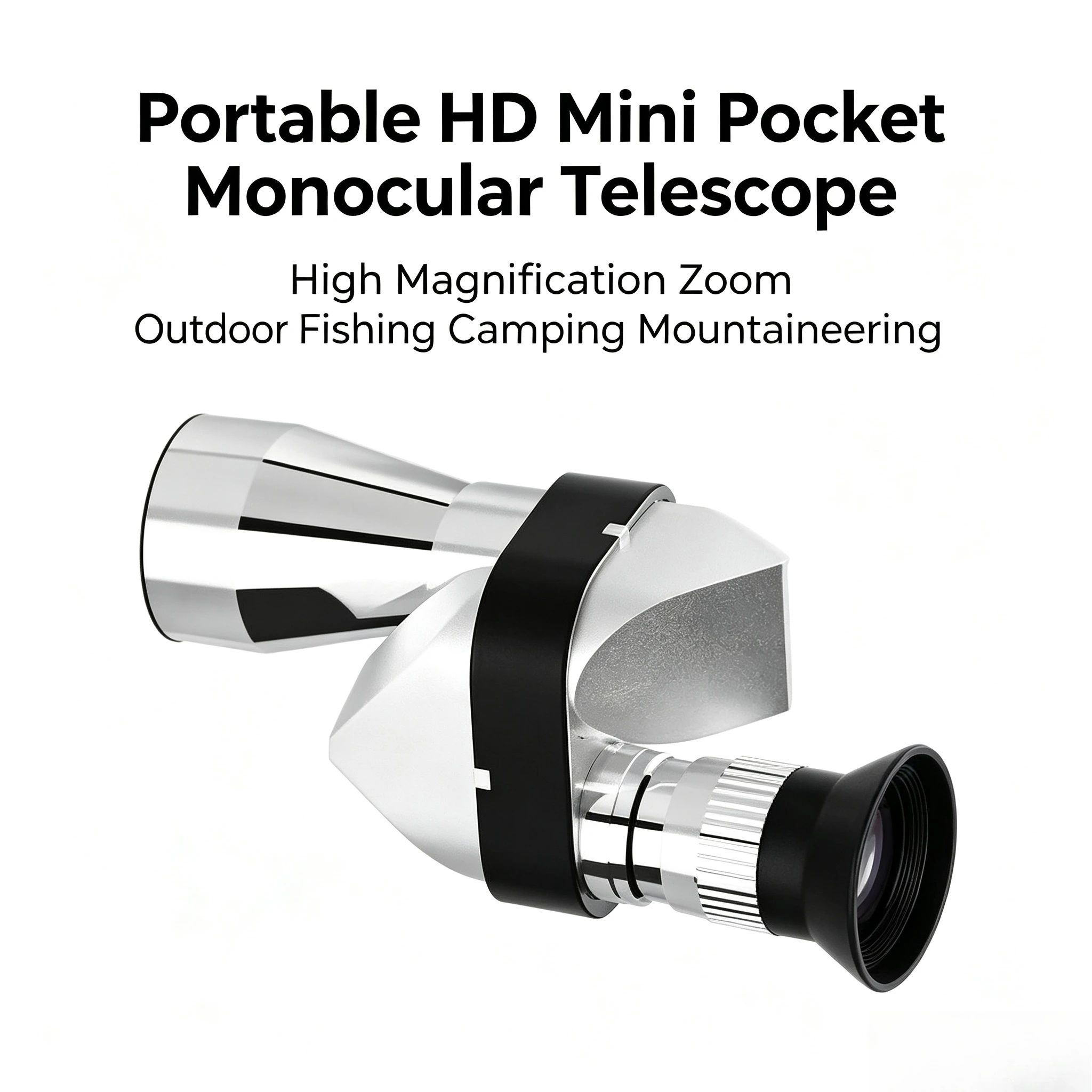 Portable HD Mini Pocket Monocular Telescope High Magnification Zoom Outdoor Fishing Telescope for Camping Mountaineering