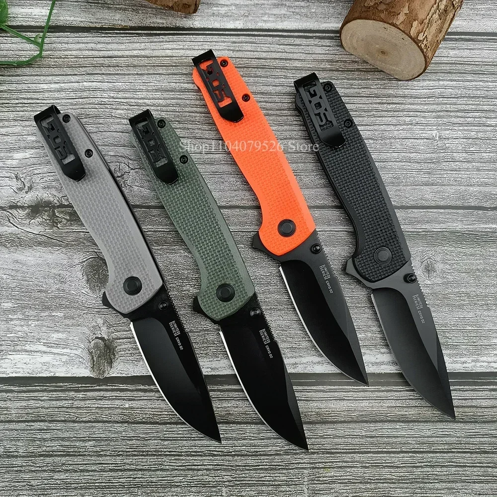 Portable EDC Hunting Folding Blade Knife D2 Steel Utility Tools Nylon Fiber Handle Outdoor Jungle Survival Knife Tactical Gear