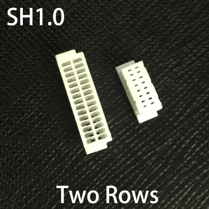 SH1.0 1.0mm Pitch 2*6P 2x6P 2*8P 2x8P 2*10P 2x10P 12 16 20 Pins Double Rows Plastic Shell Female Plug Wire Connector Housing