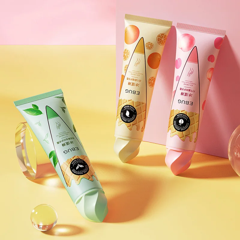 Pfirsich frucht Duft Eis befeuchten Hand creme feuchtigkeit spendende feuchtigkeit spendende Haut verjüngung nicht fettige Handl otion Hände Pflege