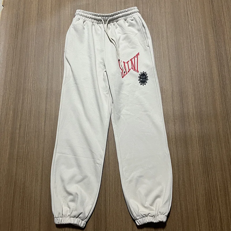 Saint Sweatpants CELANA Jogger longgar kasual kualitas terbaik Pria Wanita cetak huruf serut saku celana