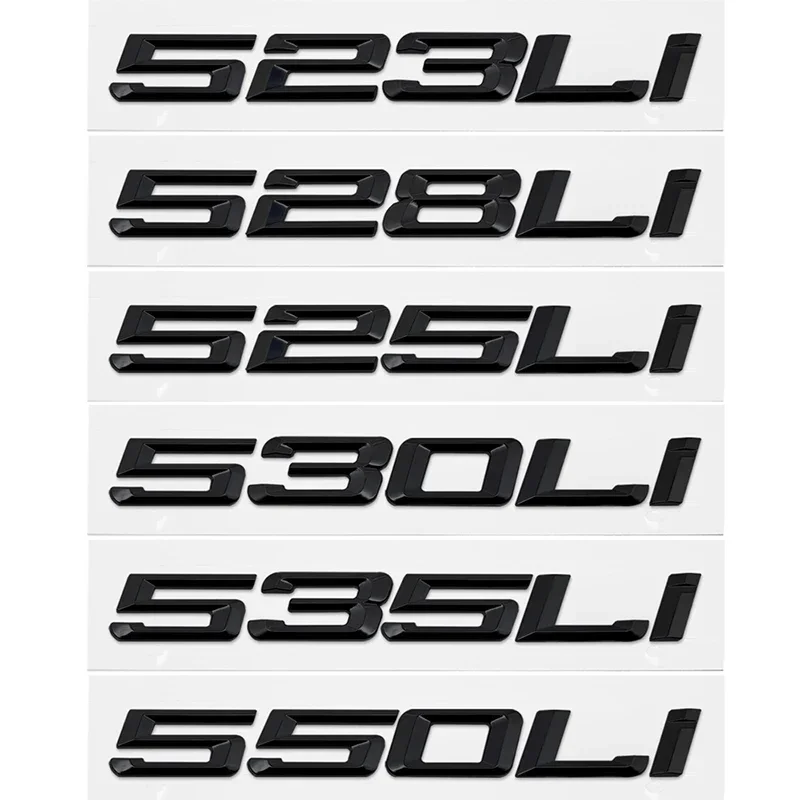 

3D ABS Car Trunk Letters Logo Decals Badge Emblem Sticker For BMW 5 Series 520Li 525Li 540Li 550Li 528Li G30 G31 E61 F07 F10 F11